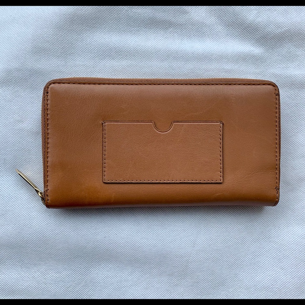 Reed Krakoff Large Zip Wallet - Camel w nude pink